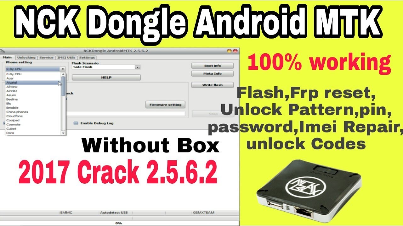 nck dongle flashing and unlocking tool